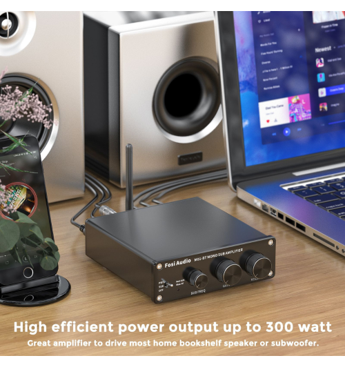 Fosi Audio M01-BT – kompaktowy wzmacniacz subwoofera z Bluetooth 5.0