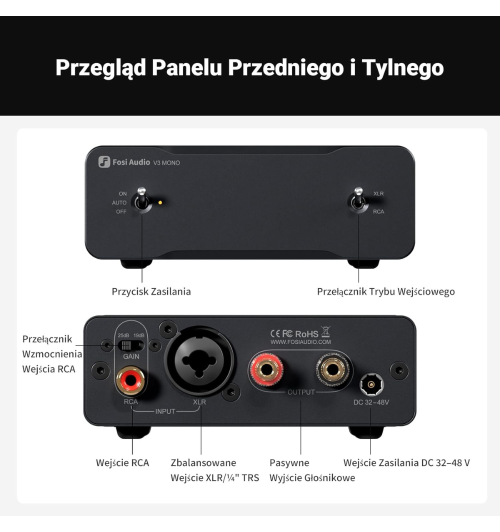 Fosi Audio V3 Mono — monoblok Class-D 240W dla wymagających