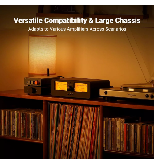 Fosi Audio LC30 — przełącznik 2-na-2 z podwójnymi VU