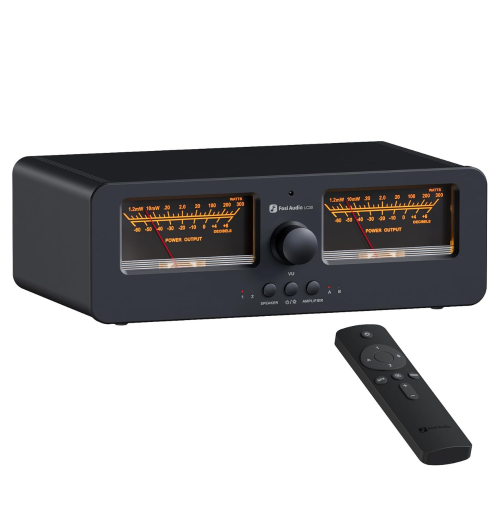 Fosi Audio LC30 — przełącznik 2-na-2 z podwójnymi VU