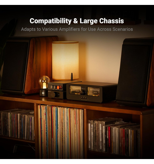 Fosi Audio LC30 — przełącznik 2-na-2 z podwójnymi VU