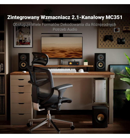 Fosi Audio MC351 — wzmacniacz z DAC, Bluetooth i retro VU
