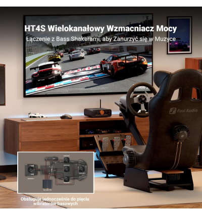 Fosi Audio HT4S – wzmacniacz 5.0/4.1 z DAC i Bluetooth