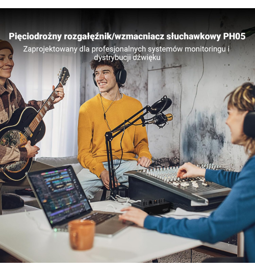 Fosi Audio PH05 — 5-kanałowy wzmacniacz słuchawkowy, 310 mW na kanał