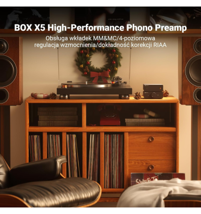 Fosi Audio BOX X5 – kompaktowy przedwzmacniacz gramofonowy MM/MC z audiofilską precyzją