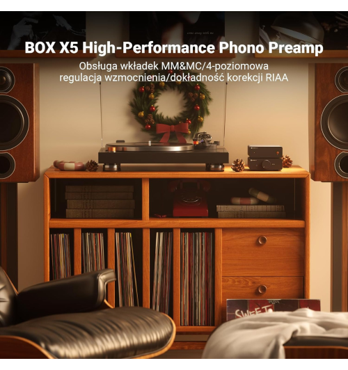 Fosi Audio BOX X5 – kompaktowy przedwzmacniacz gramofonowy MM/MC z audiofilską precyzją