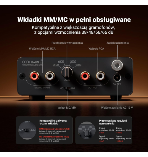 Fosi Audio BOX X5 – kompaktowy przedwzmacniacz gramofonowy MM/MC z audiofilską precyzją
