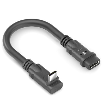 PureLink PIA610 PureInstall MicroX4 - Adapter portsaver USB-C do USB-C 90° USB4 Gen2x2 20Gbps 0,1m