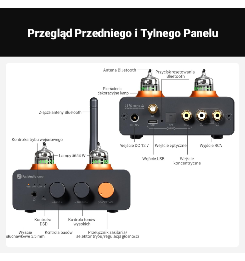 Fosi Audio GR40 – lampowy DAC/AMP o audiofilskiej jakości