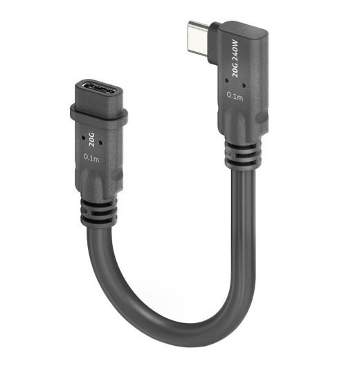 PureLink PIA620 PureInstall MicroX4 - Adapter portsaver USB-C do USB-C 90° USB4 Gen2x2 20Gbps 0,1m