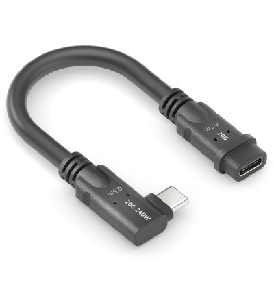 PureLink PIA620 PureInstall MicroX4 - Adapter portsaver USB-C do USB-C 90° USB4 Gen2x2 20Gbps 0,1m