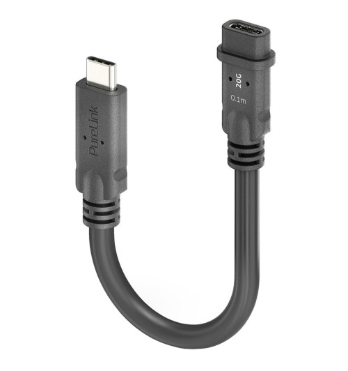 PureLink PIA630 PureInstall MicroX4 - Adapter portsaver USB-C M/F USB4 Gen2x2 20Gbps 0,1m