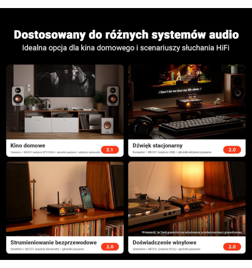 Fosi Audio MC331 – hybrydowy lampowy DAC i wzmacniacz All-in-One