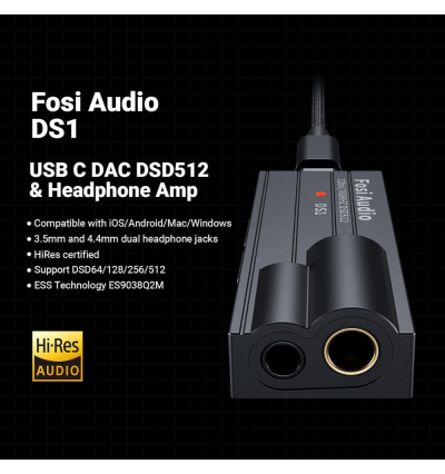 Fosi Audio DS1 – przenośny DAC/AMP z Hi-Res brzmieniem