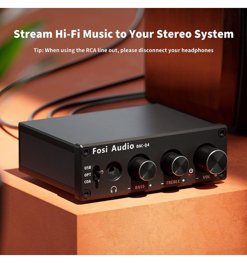 Fosi Audio Q4 DAC/AMP — kompaktowy DAC z wzmacniaczem słuchawkowym