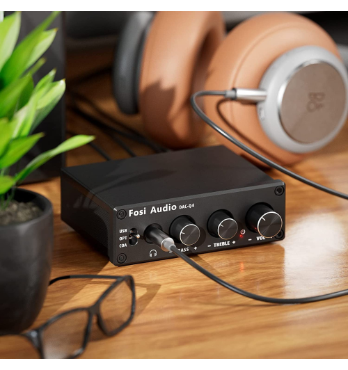 Fosi Audio Q4 DAC/AMP — kompaktowy DAC z wzmacniaczem słuchawkowym
