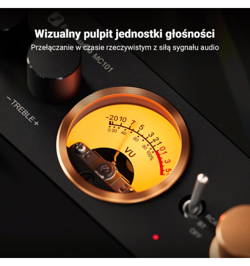 Fosi Audio MC101 – kompaktowy wzmacniacz stereo Bluetooth 5.3 z mocą 2×100W