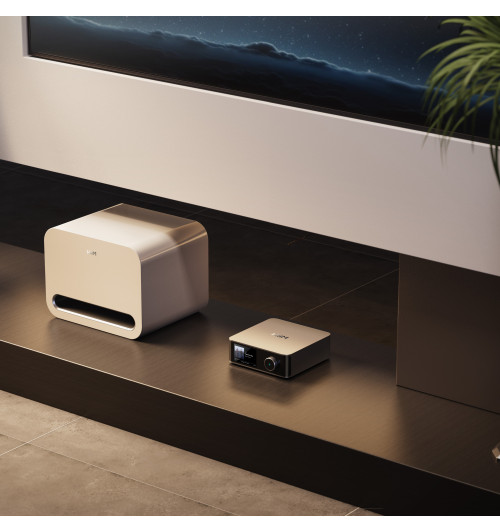 WiiM Sub Pro - Bezprzewodowy subwoofer aktywny 8" 250W z AI RoomFit, Wi-Fi 6 i Bluetooth 5.3