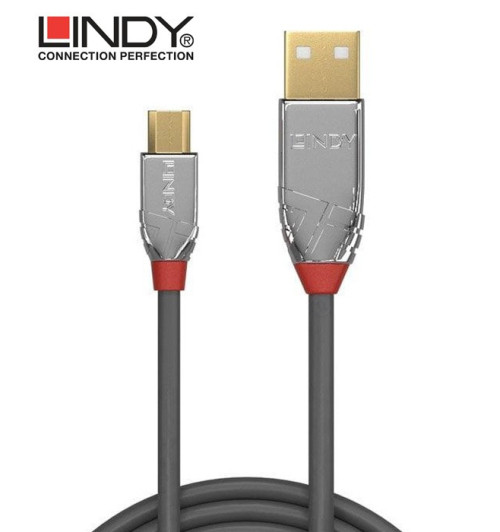 Lindy 36651 Kabel USB 2.0 A - micro USB B Cromo Line - 1m