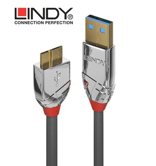 Lindy 36657 Kabel USB 3.0 A - micro USB B Cromo Line – 1m