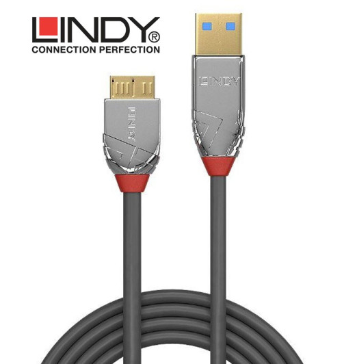 Lindy 36657 Kabel USB 3.0 A - micro USB B Cromo Line – 1m