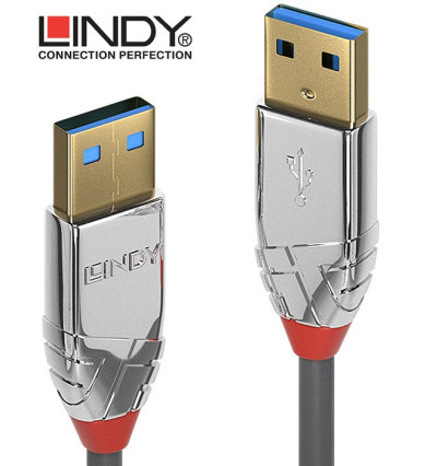 Lindy 36626 Kabel USB 3.1 A - USB A Cromo Line – 1m