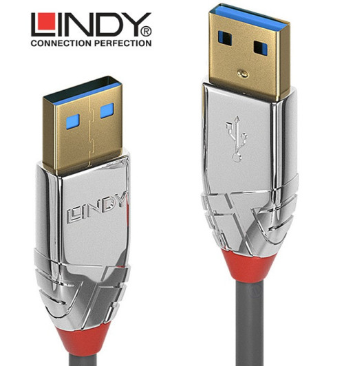 Lindy 36628 Kabel USB 3.1 A - USB A Cromo Line – 3m