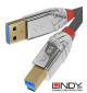 Kabel USB 3.1 A - B Cromo Line Lindy 36660 - 0.5 m