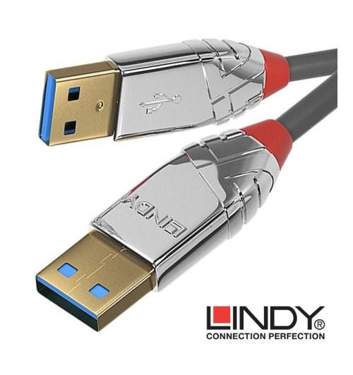 Lindy 36627 Kabel USB 3.1 A - USB A Cromo Line – 2m