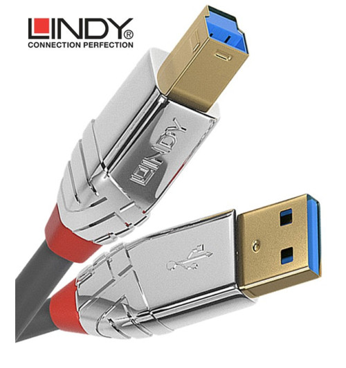 Kabel USB 3.1 A - B Cromo Line Lindy 36661 - 1m