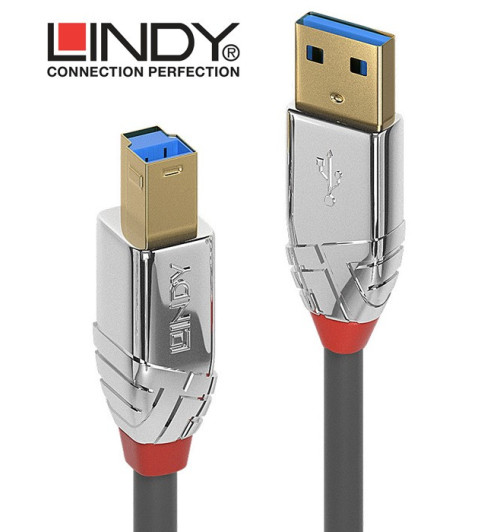 Kabel USB 3.1 A - B Cromo Line Lindy 36661 - 1m