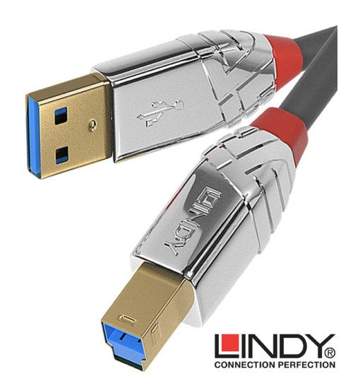 Kabel USB 3.1 A - B Cromo Line Lindy 36661 - 1m