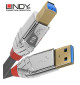 Kabel USB 3.1 A - B Cromo Line Lindy 36662 - 2m