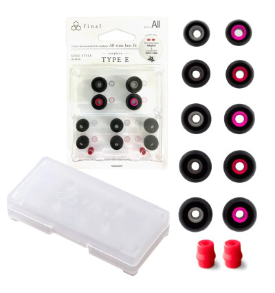 Final Audio Earpiece Type E (SS/S/M/L/LL) - Zestaw końcówek do słuchawek dokanałowych w 5 rozmiarach