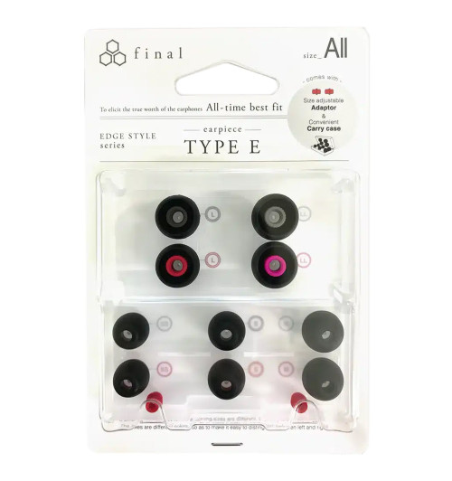 Final Audio Earpiece Type E zestaw końcówek do słuchawek w 5 rozmiarach | WYSYŁKA 24h