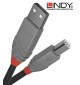 Lindy 36674 kabel USB 2.0 A – B Anthra Line  - 3 m