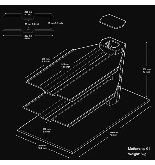 Burson Audio Mothership 01 - Stojak biurkowy na sprzęt audio High-End
