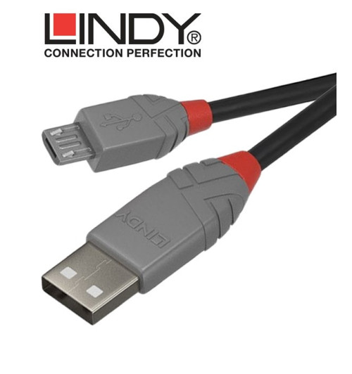 Lindy 36733 kabel USB 2.0 A – micro USB B Anthra Line  - 2 m