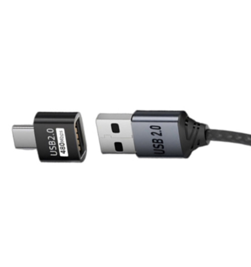 Adapter HUB USB 2.0 USB-A 1M x 3F + przejściówka USB A-C - WireWay WW332504