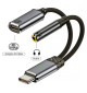 Adapter słuchawkowy USB-C do 3,5mm Jack + USB-C PD100W 20V/5A - WireWay WW332506