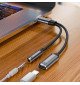 Adapter słuchawkowy USB-C do 3,5mm Jack + USB-C PD100W 20V/5A - WireWay WW332506