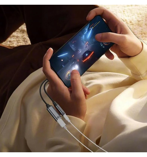 Adapter słuchawkowy USB-C do 3,5mm Jack + USB-C PD100W 20V/5A - WireWay WW332506