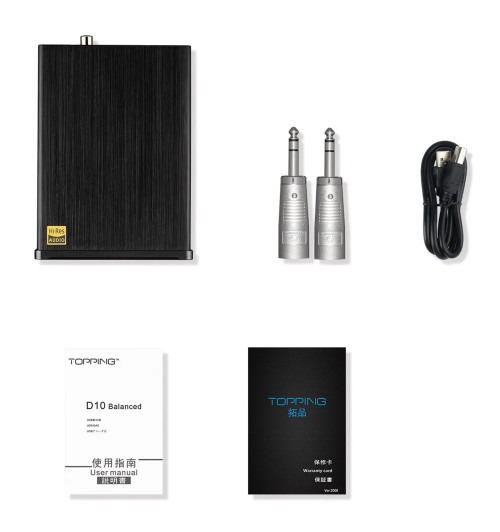 Topping D10 Balanced (D10B) - Zbalansowany przetwornik cyfrowo-analogowy DAC Hi-Res