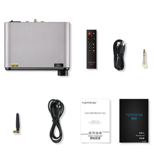 Topping DX5 Lite - Wzmacniacz słuchawkowy z przetwornikiem DAC i Bluetooth 5.0