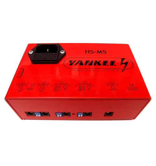 Yankee HS-M5 - Zasilacz do efektów gitarowych z 5 sekcjami 6V, 9V, 12V, 15V, 18V, 24V + USB