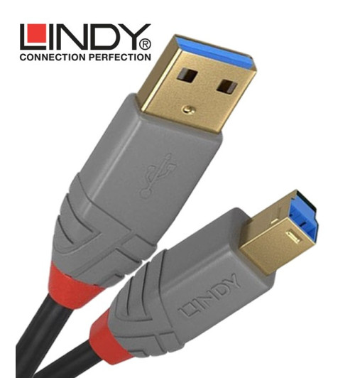 Lindy 36744 kabel USB 3.0 A – B Anthra Line  - 5 m