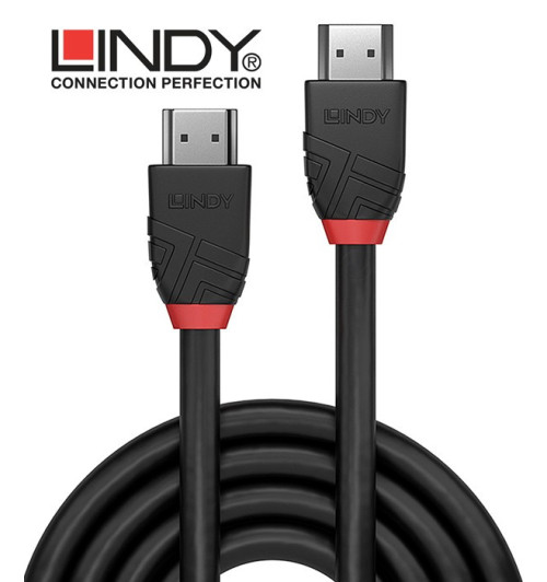Lindy 36472 - Kabel HDMI 2.0 High Speed Black Line - 2m