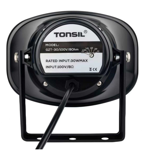 Tonsil GZT30 Czarny - Głośnik tubowy zewnętrzny 100V / 8 Ohm