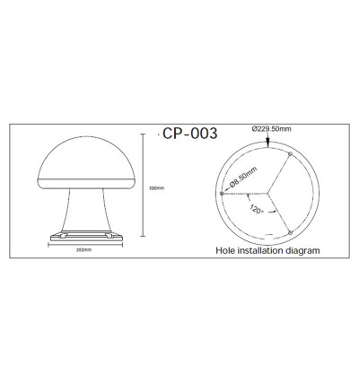 Tonsil PAO-800T wer. 03 - Głośnik ogrodowy typu grzybek 100V