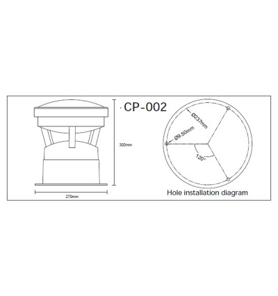 Tonsil PAO-700T wer. 02 - Głośnik ogrodowy typu grzybek 100V